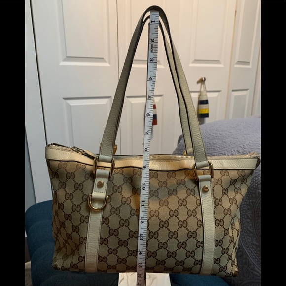 Authentic Gucci canvas and leather tote - Picture 3 of 16
